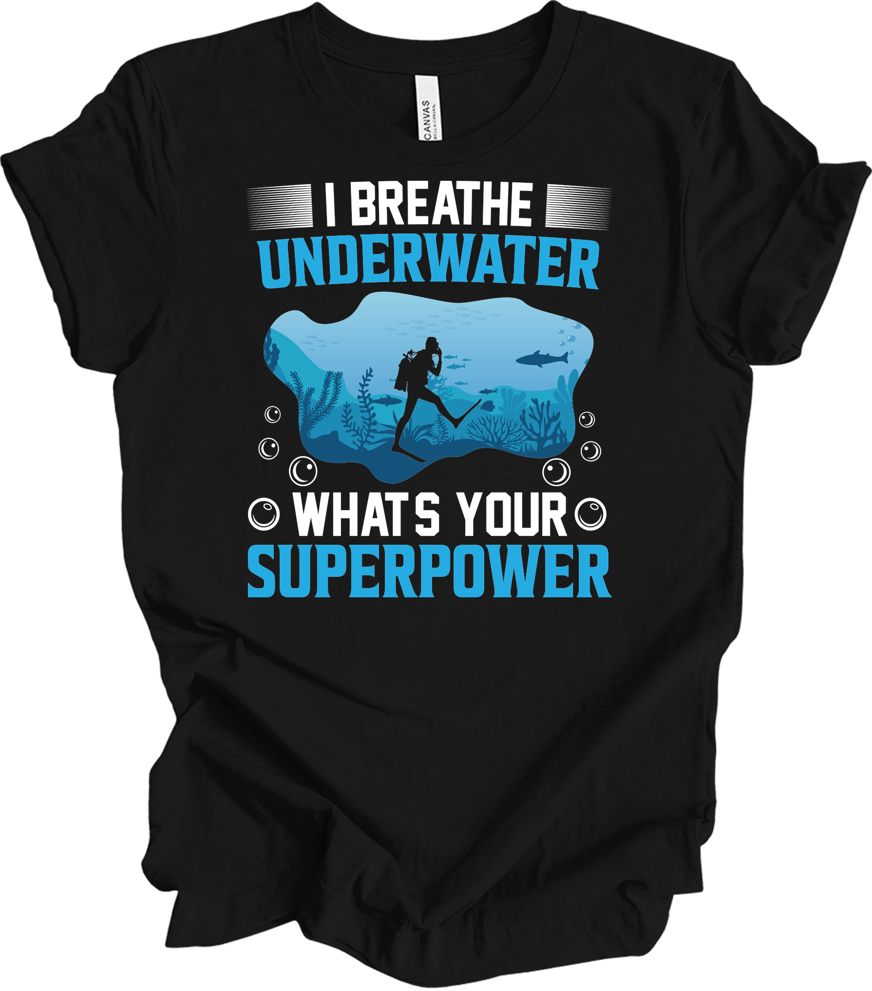 I Breathe Underwater T-Shirt in Black