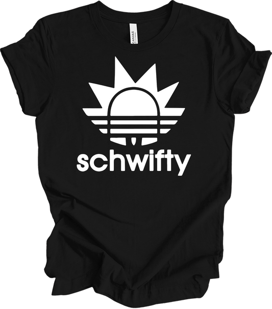 Schwifty Rick and Morty Logo T-Shirt in Black