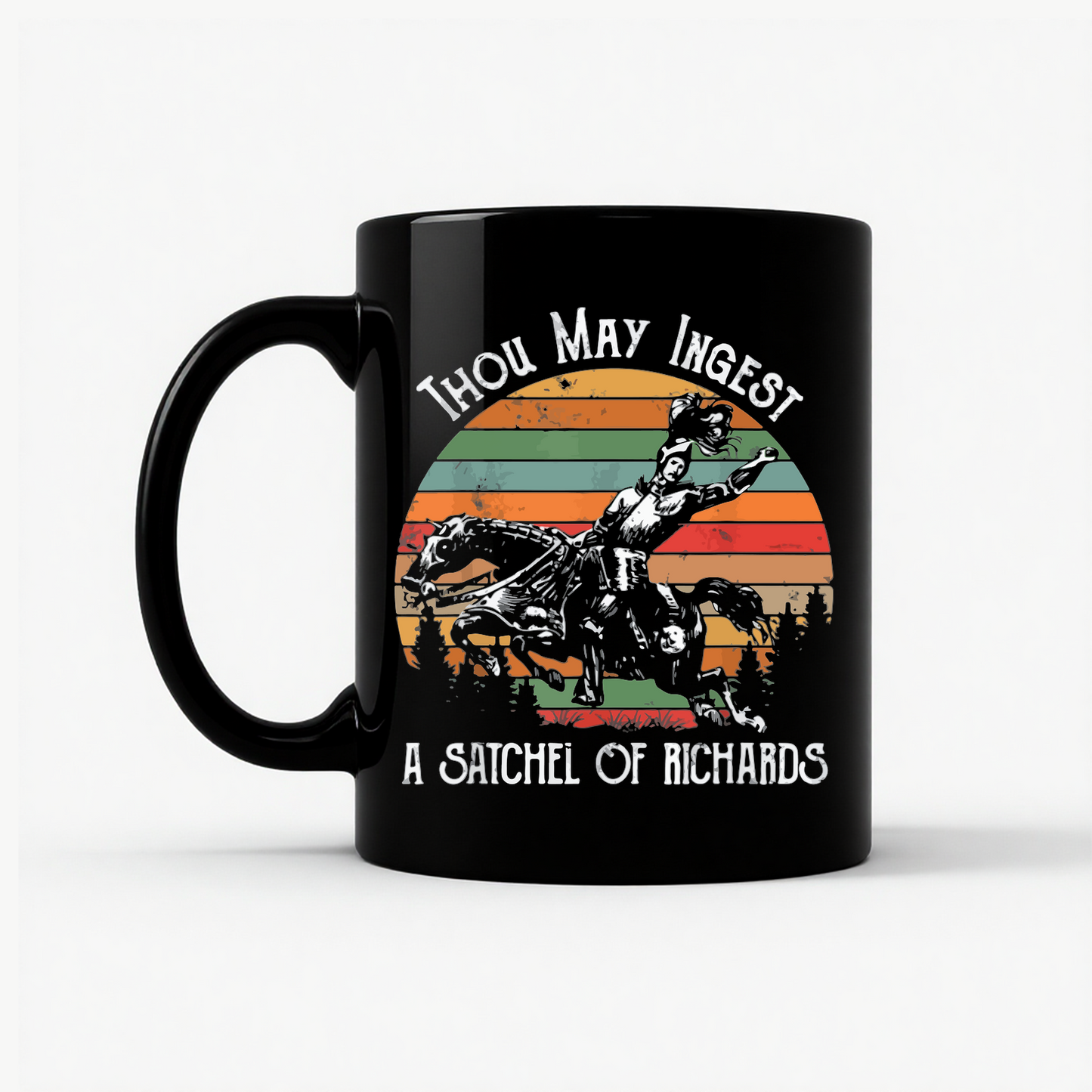 Native American Horse Thou May Ingest Satchel Of Richards Mug in Black