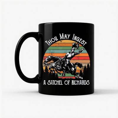 Native American Horse Thou May Ingest Satchel Of Richards Mug in Black