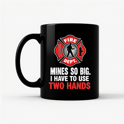 Fire Dept Funny Mug in Black