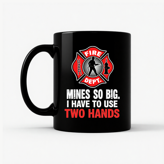 Fire Dept Funny Mug in Black