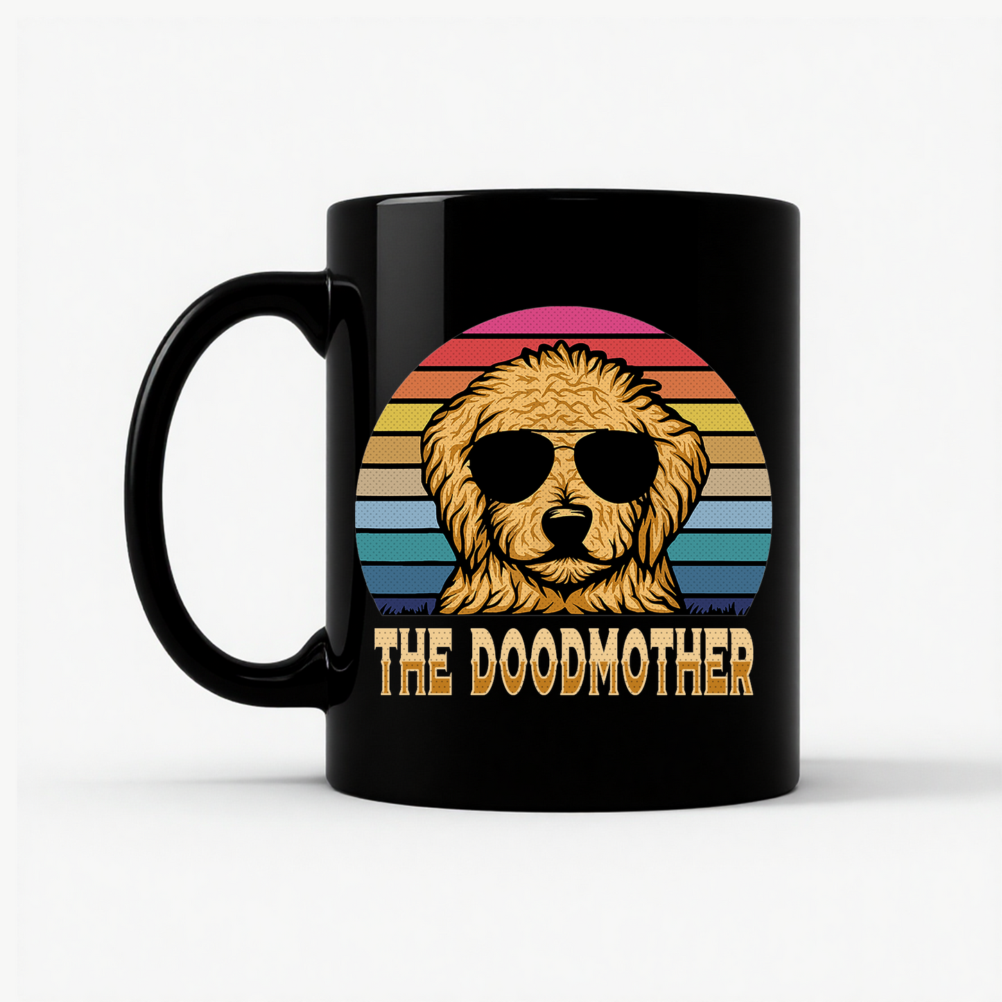 The Doodmother Goldendoodle Mug in Black