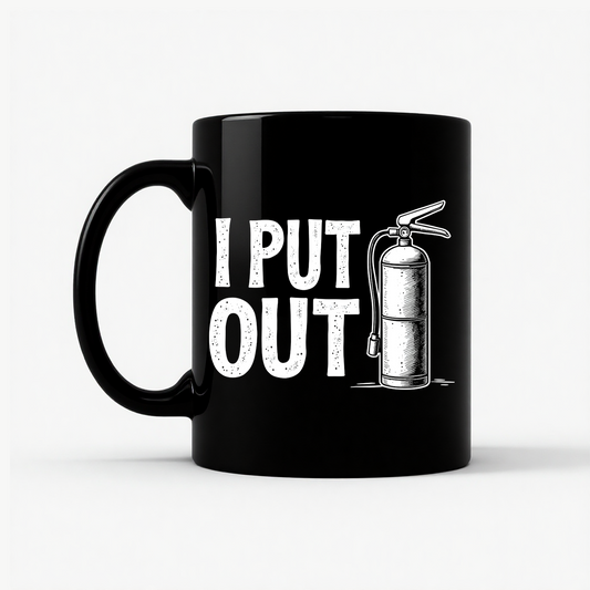 I Put Out Firefighter Mug in Black