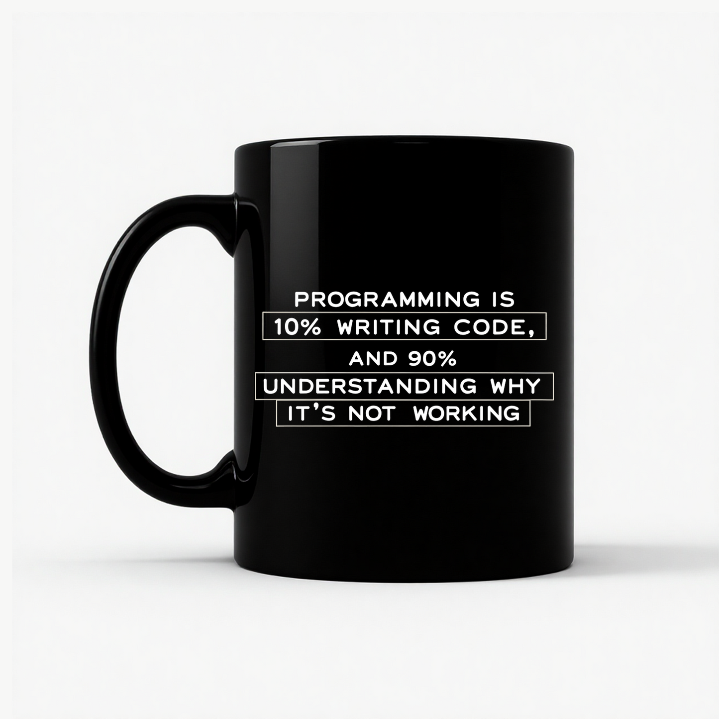 Funny Programmer - Debugging Humor Mug in Black