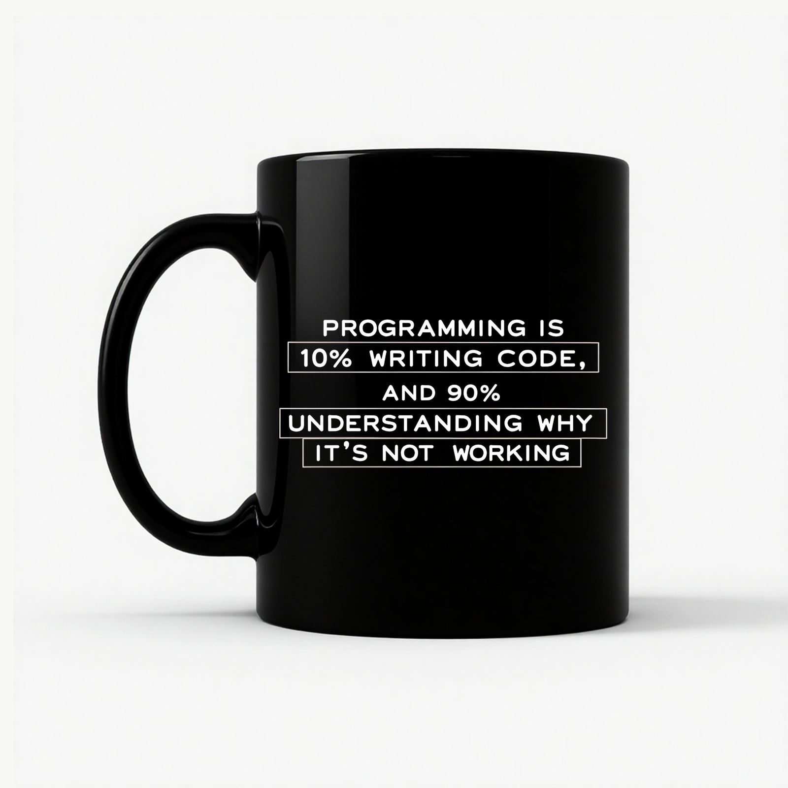 Funny Programmer - Debugging Humor Mug in Black