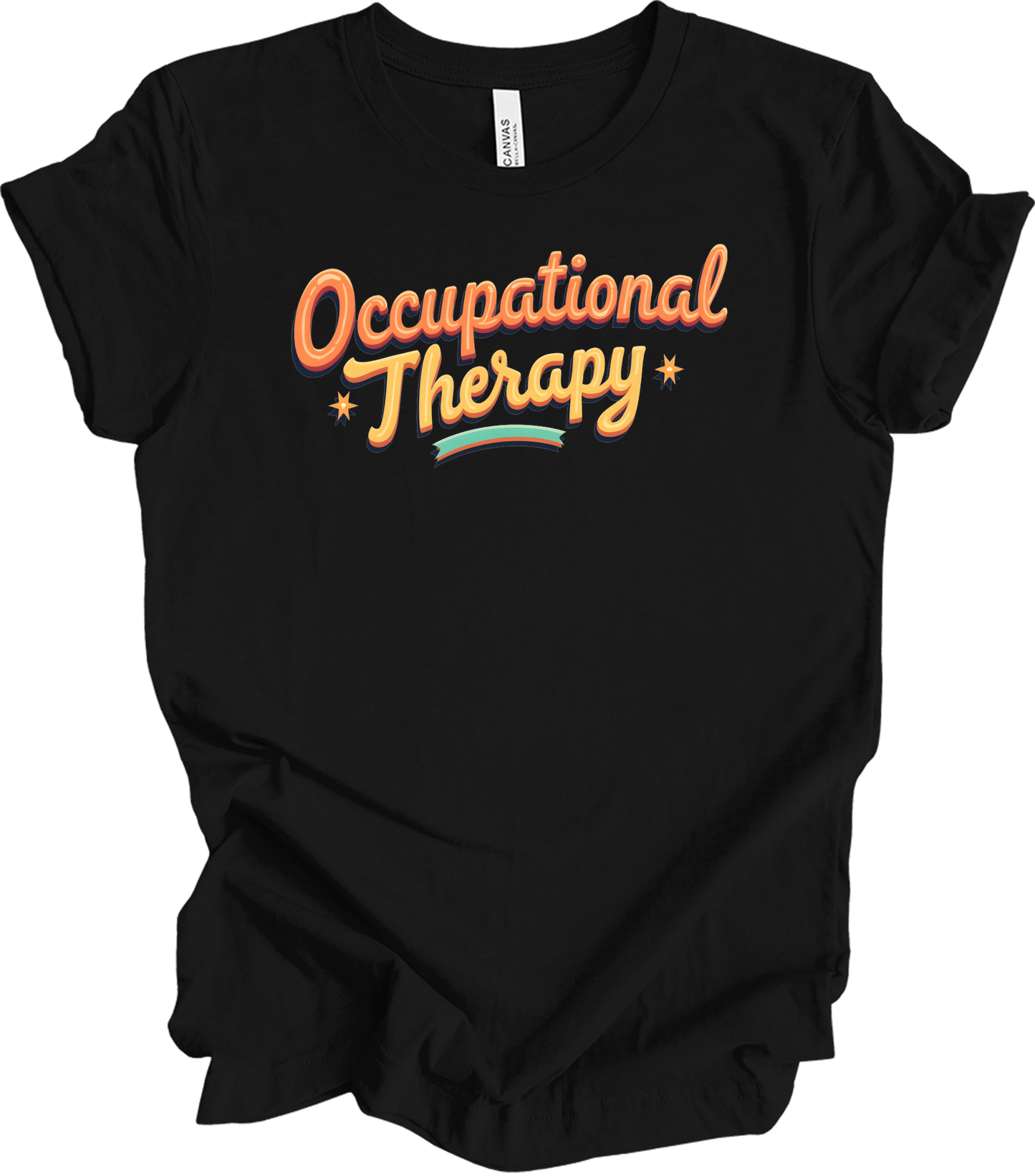Retro Occupational Therapy T-Shirt in Black