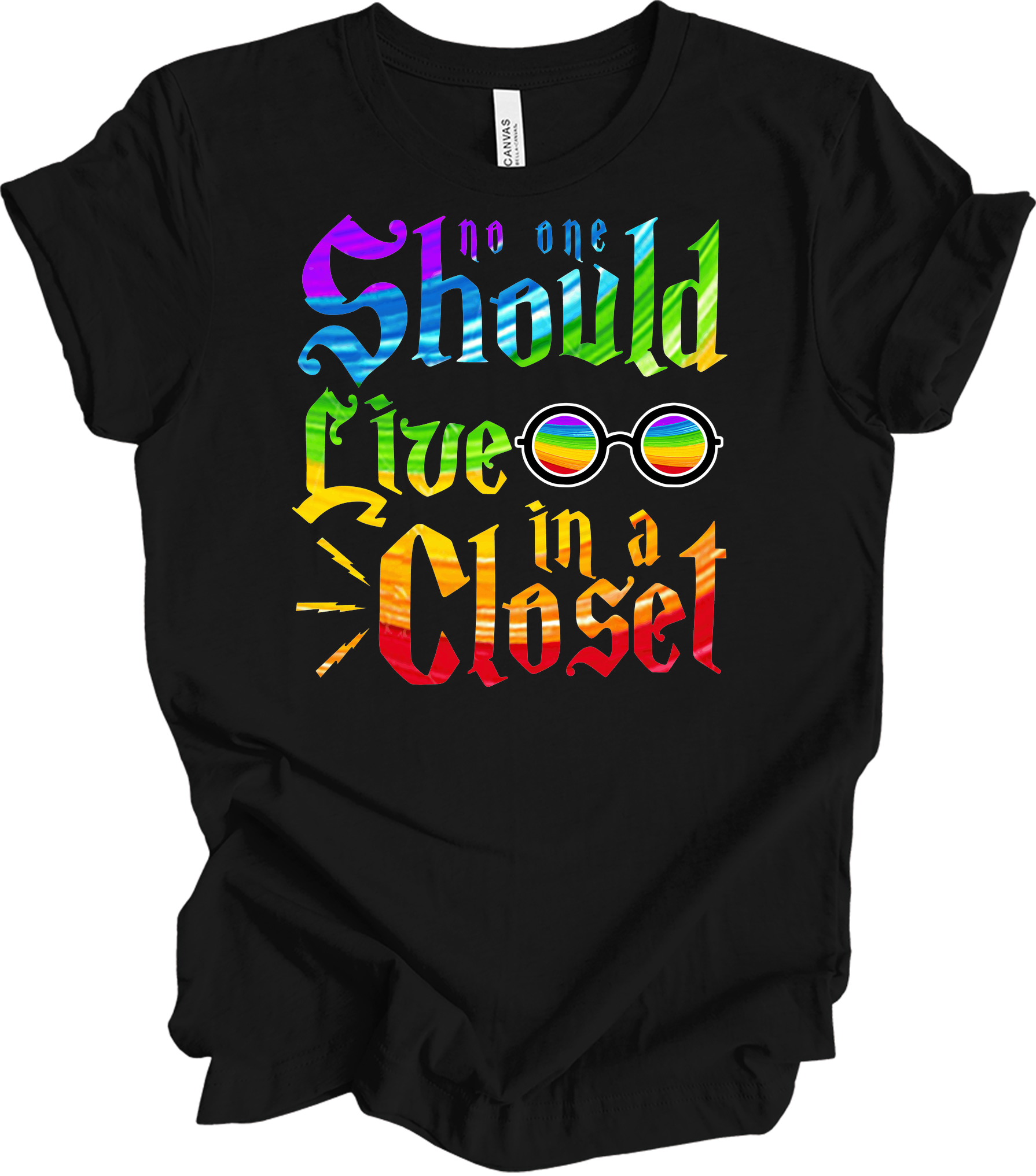 Live in a Closet Pride T-Shirt in Black