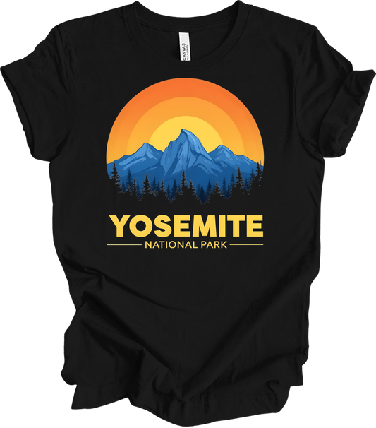 Yosemite Park Vintage T-Shirt in Black