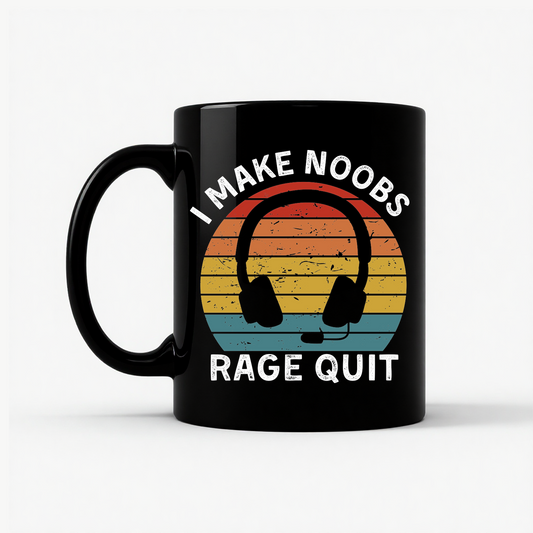 I Make Noobs Rage Quit Mug in Black