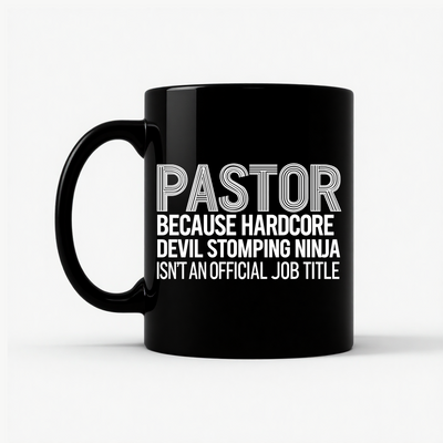 Pastor Devil Stomping Ninja Mug