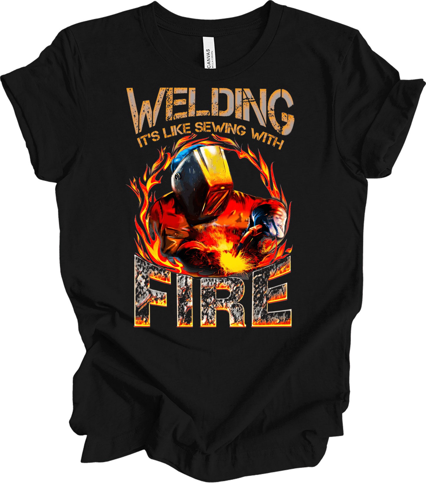 Welding: Sewing with Fire T-Shirt in Black