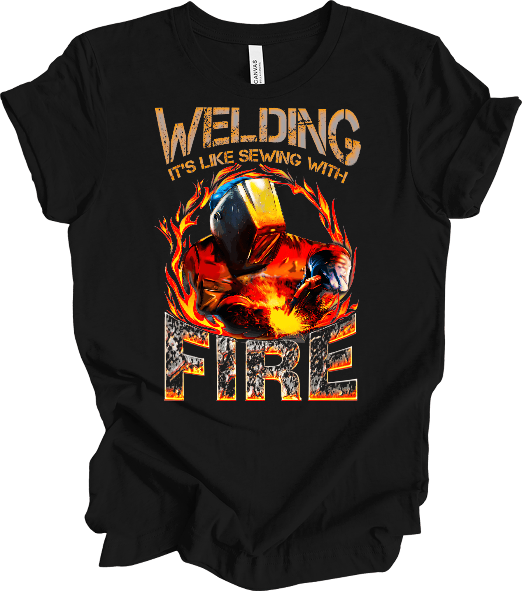 Welding: Sewing with Fire T-Shirt in Black