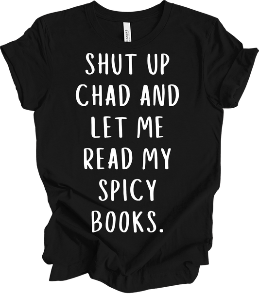 Spicy Books Reading T-Shirt in Black