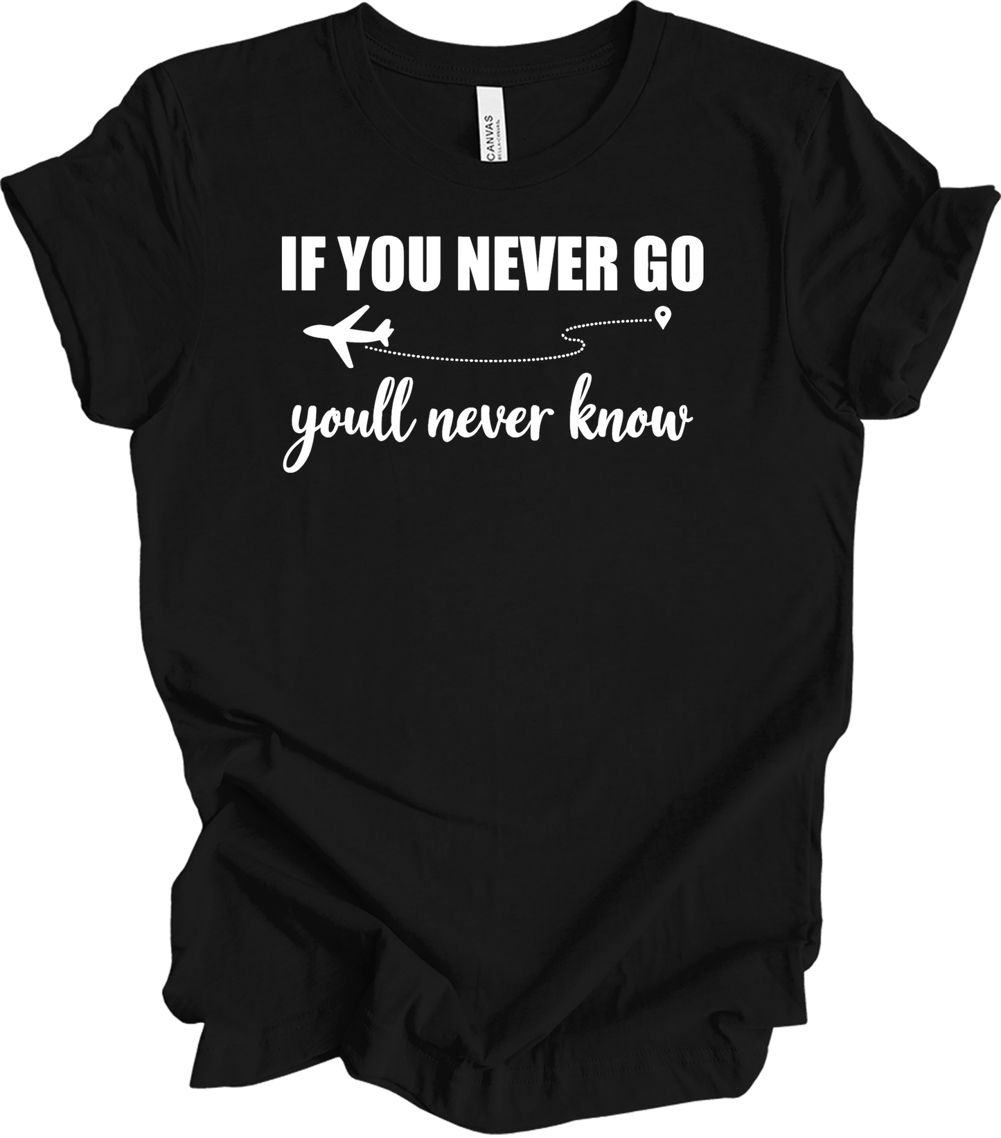Airplane Mode Travel T-Shirt in Black