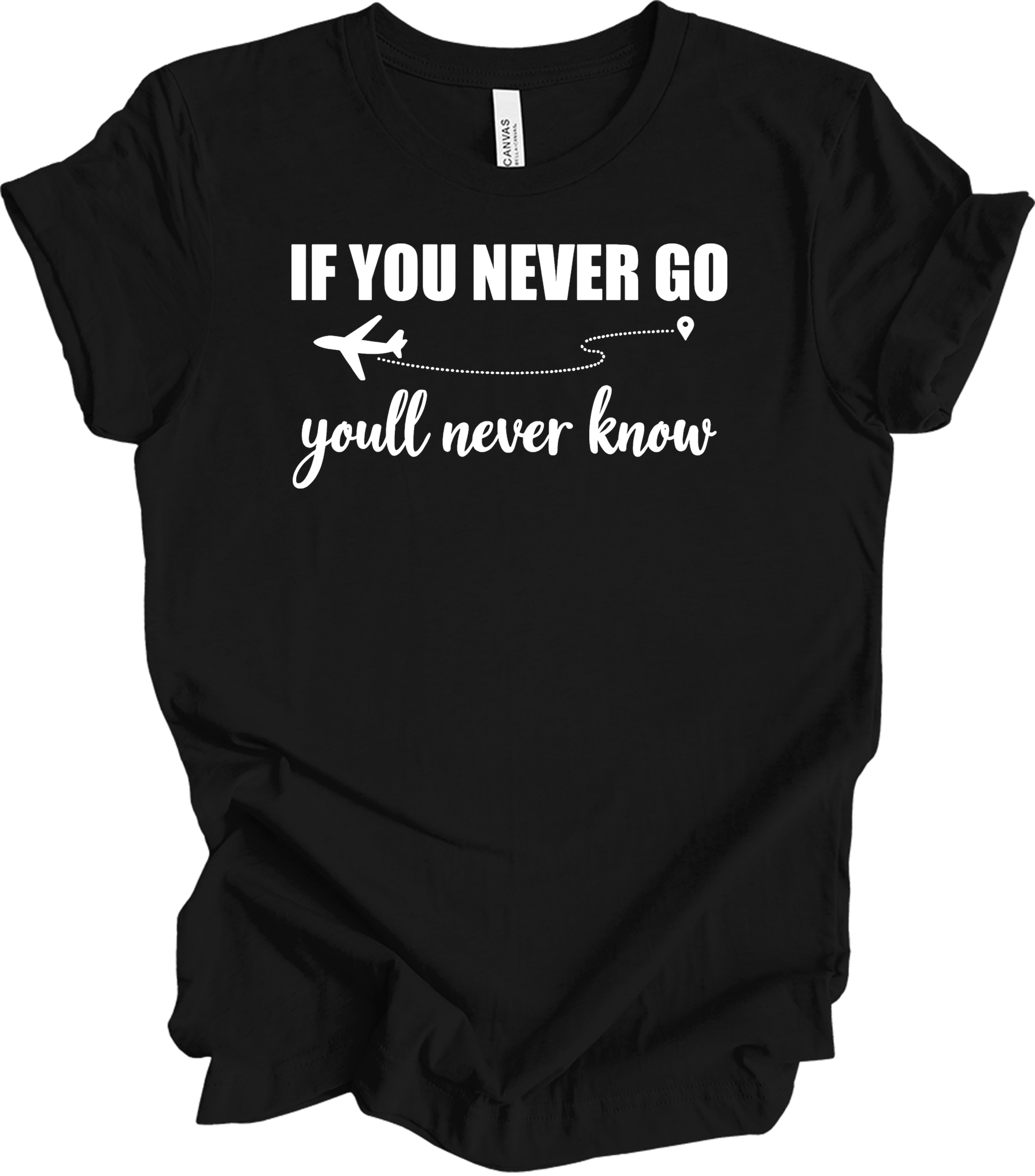 Airplane Mode Travel T-Shirt in Black