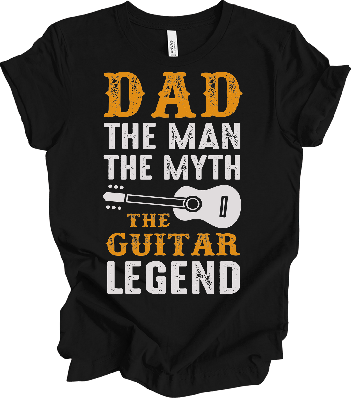 Guitar Dad - The Man The Myth The Guitar Legend T-Shirt in Black