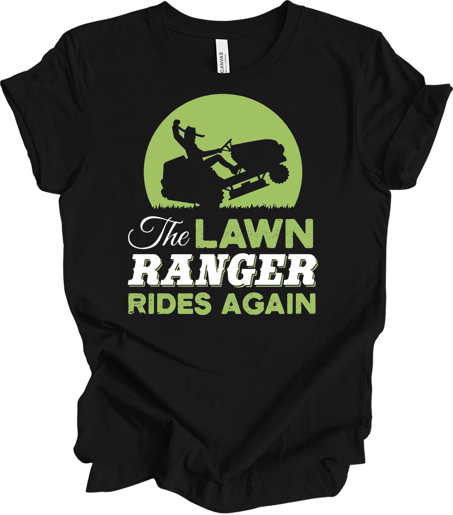 The Lawn Ranger Rides Again T-Shirt in Black