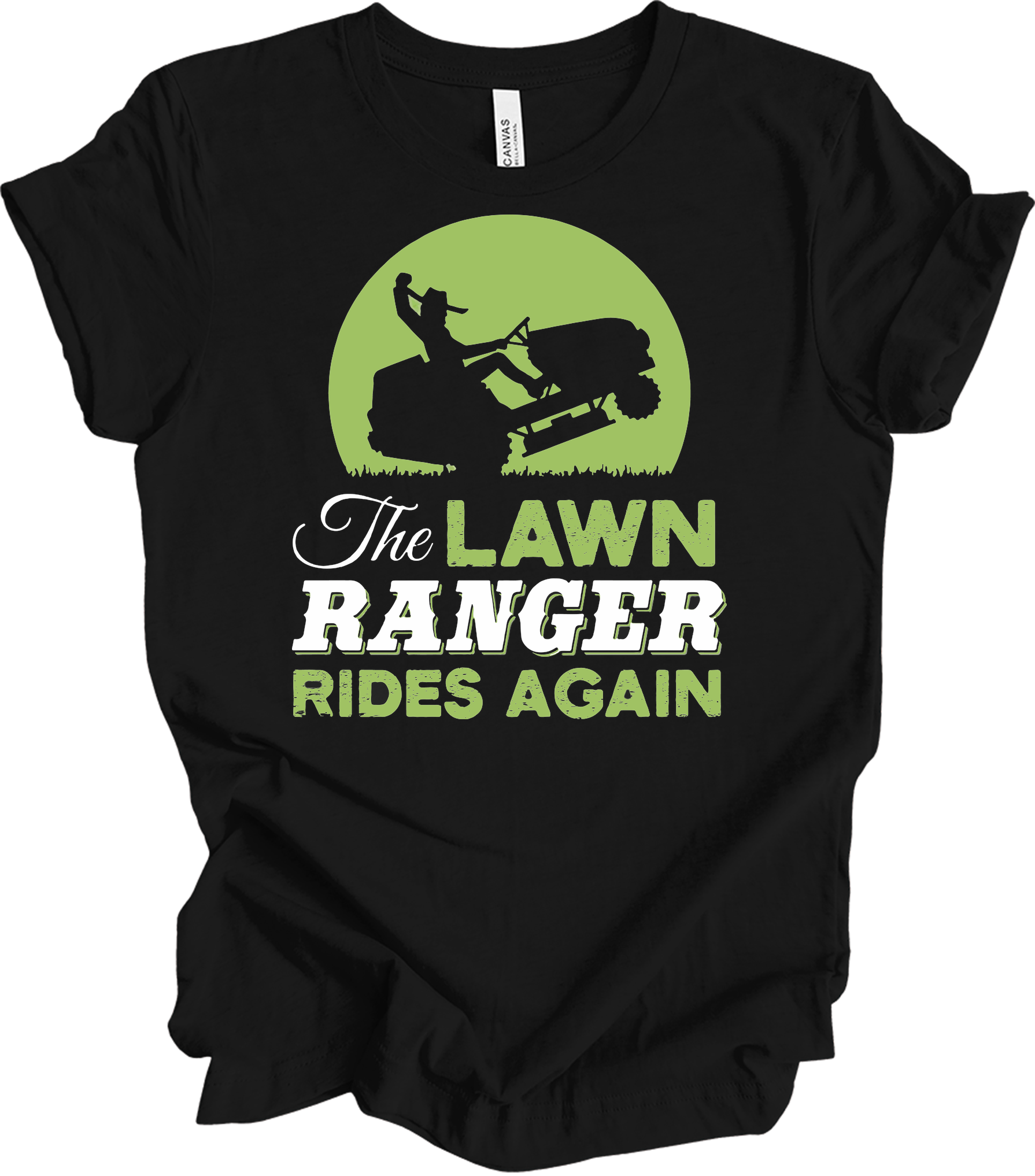 The Lawn Ranger Rides Again T-Shirt in Black
