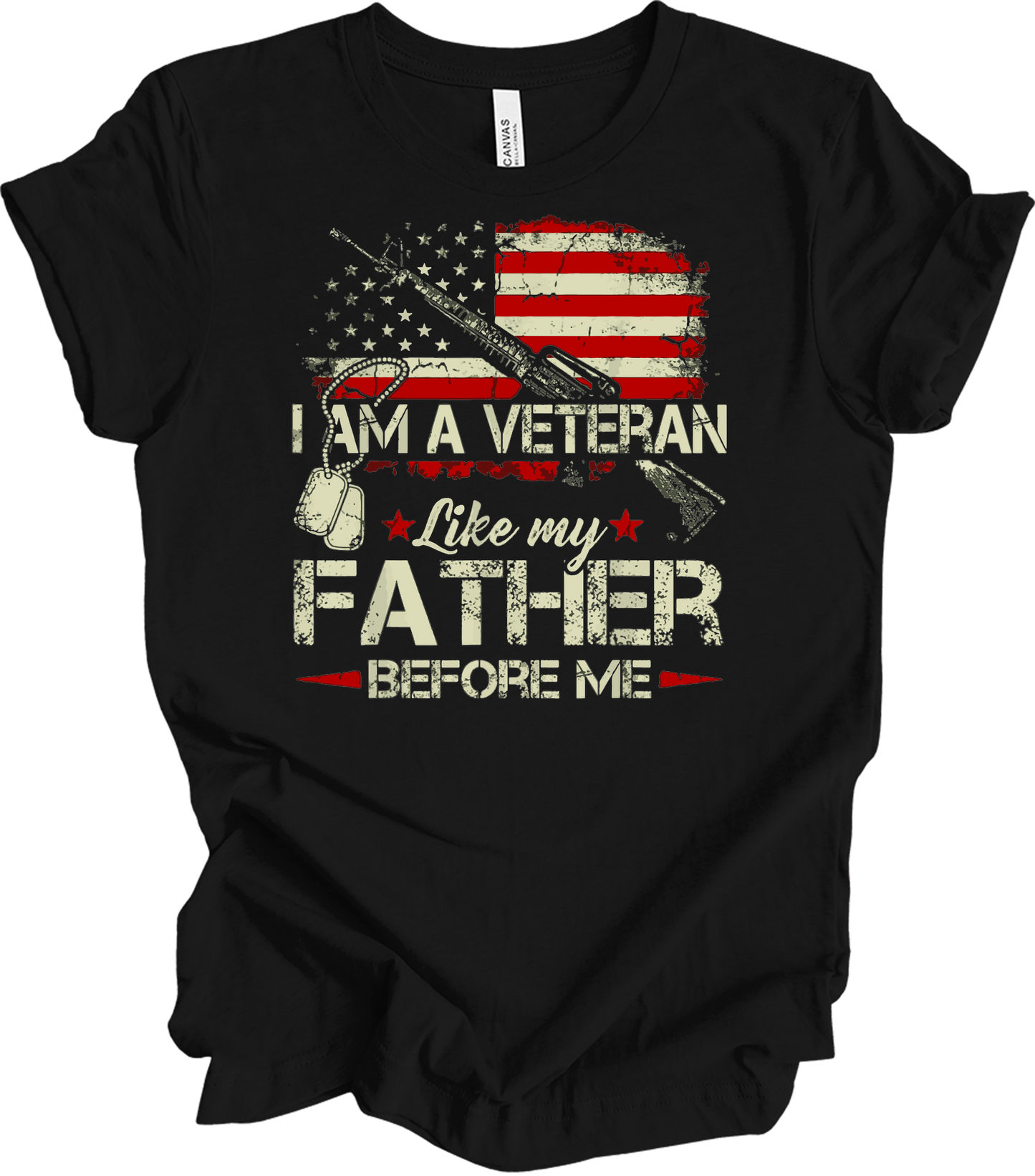 Veteran Like My Father T-Shirt in Black