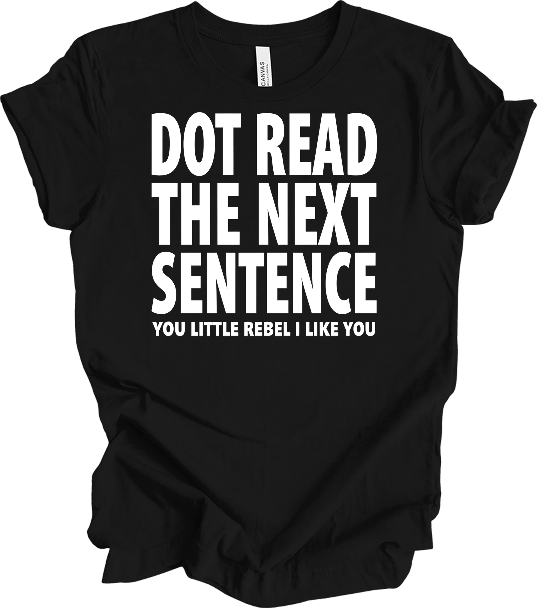 Don't Read The Next Sentence T-Shirt in Black