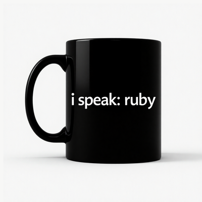 I'm Speaking: Ruby Mug in Black