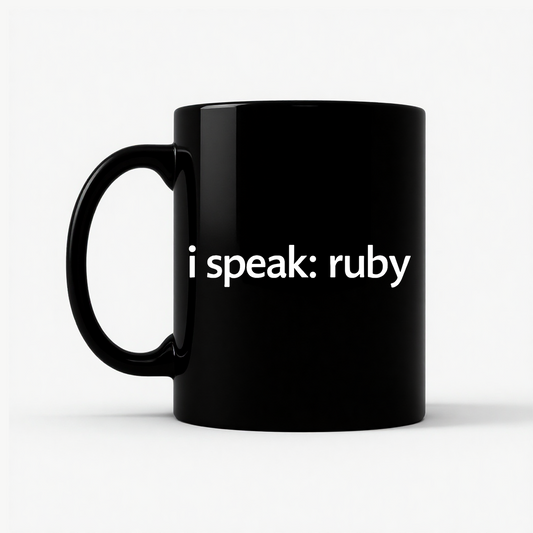 I'm Speaking: Ruby Mug in Black