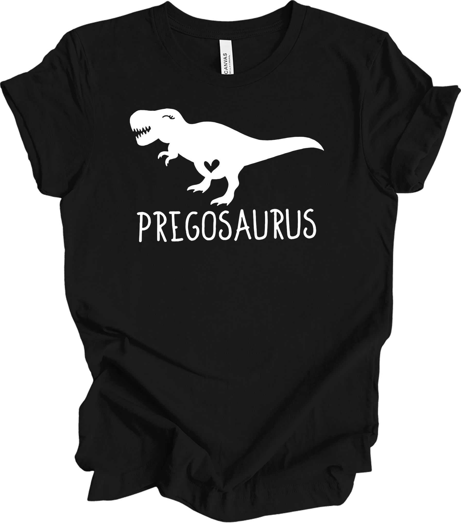 Pregosaurus Pregnancy T-Shirt in Black