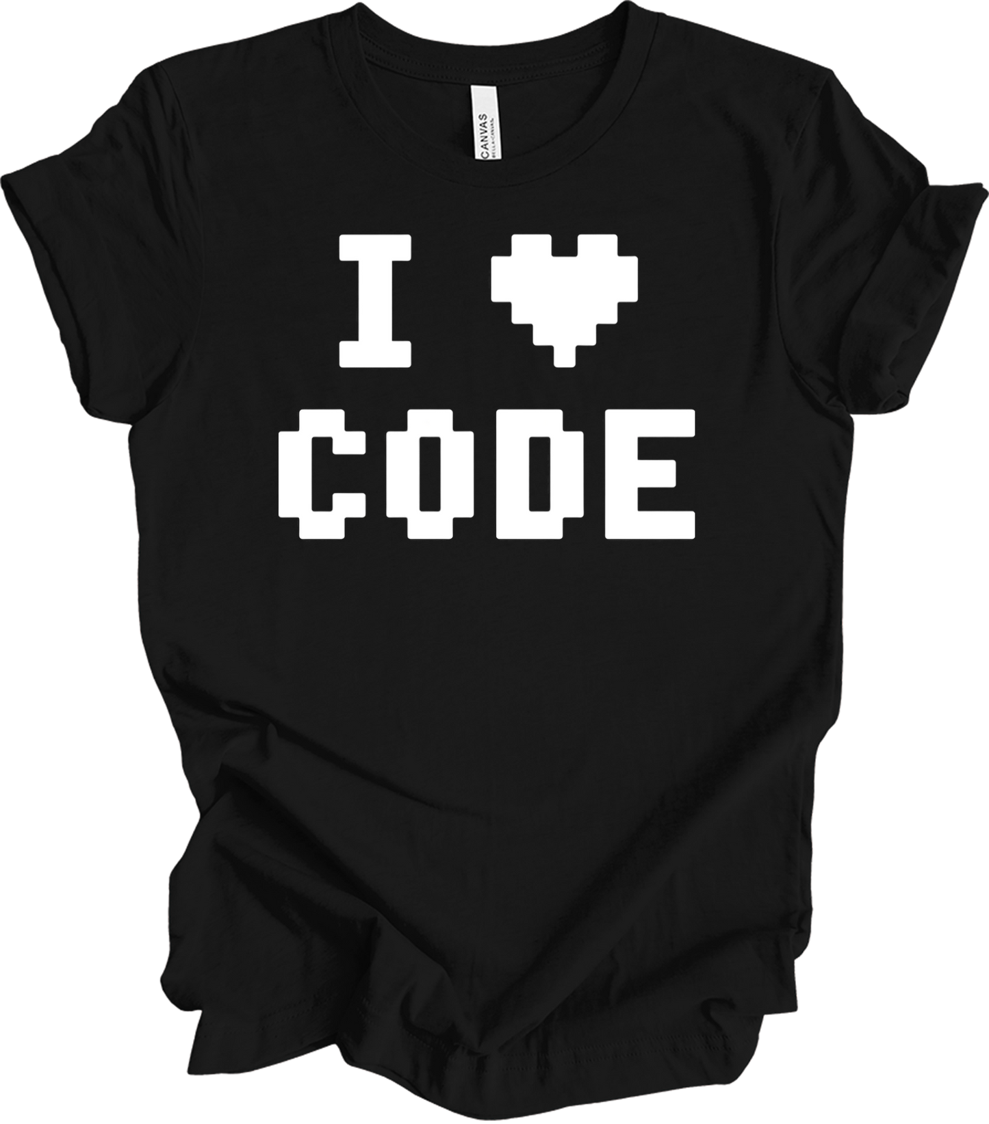 Cool Dude 'I Love Code' T-Shirt in Black