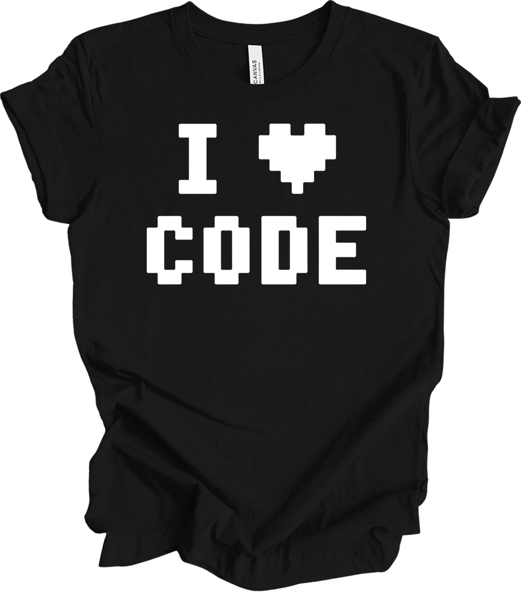 Cool Dude 'I Love Code' T-Shirt in Black