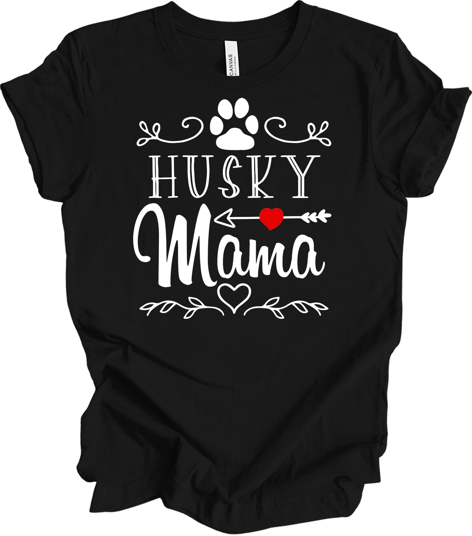 Husky Mama - Dog Lover Gift T-Shirt in Black