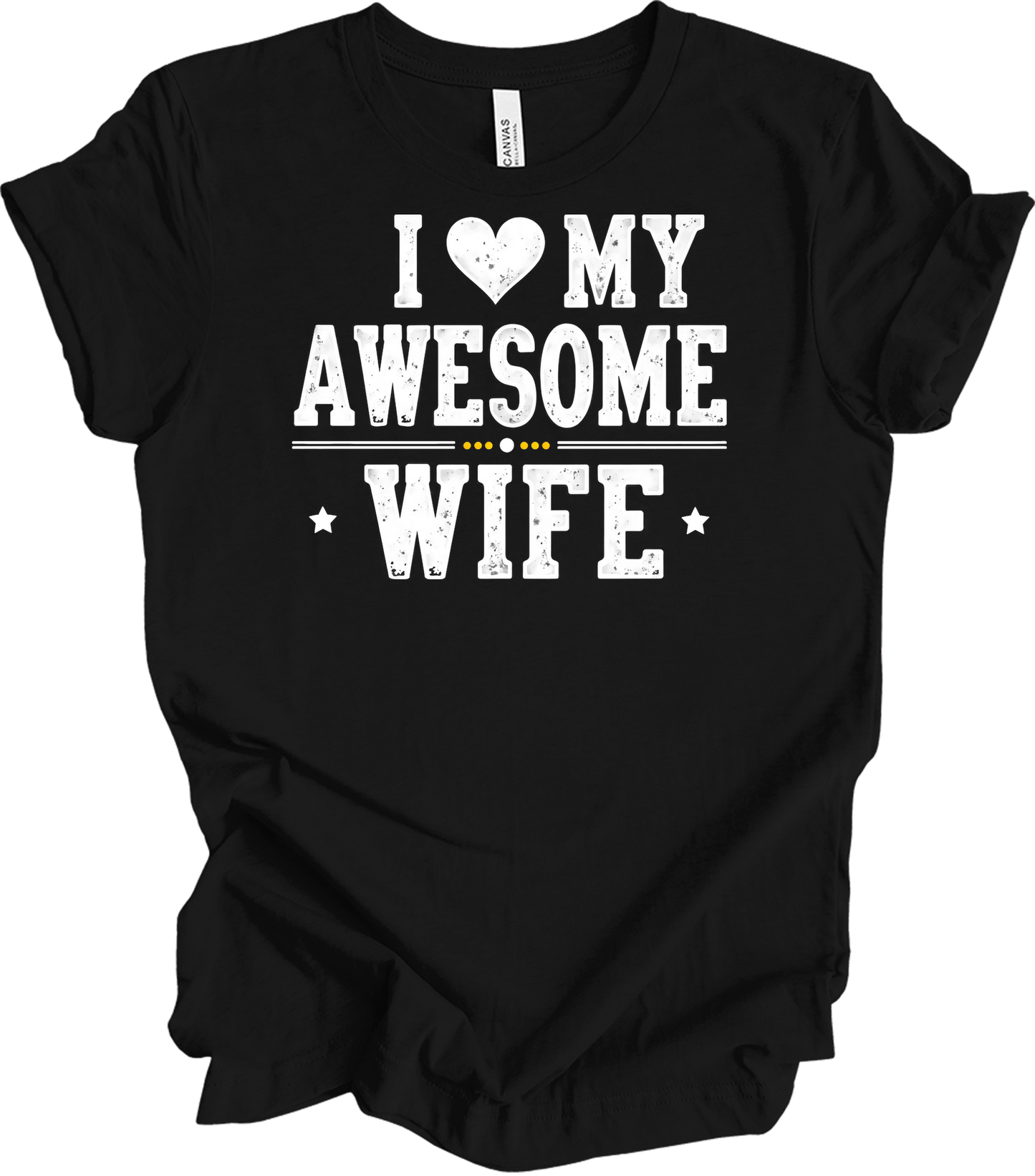 I Love My Awesome Wife T-Shirt in Black