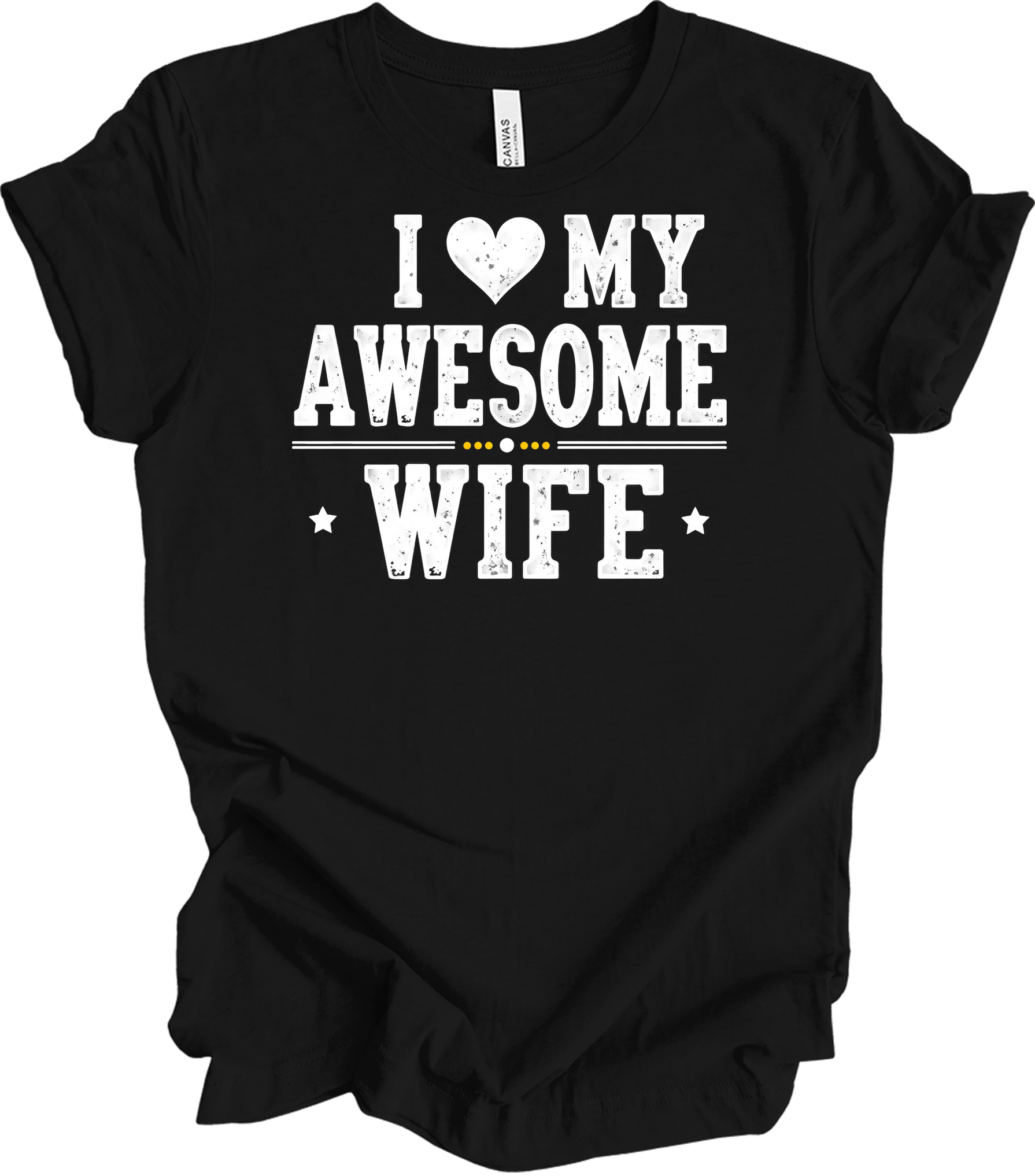 I Love My Awesome Wife T-Shirt in Black