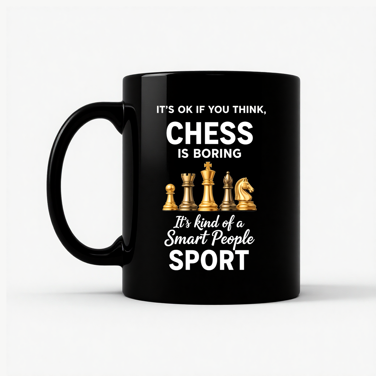 Chess Smart People Sport Mug in Black