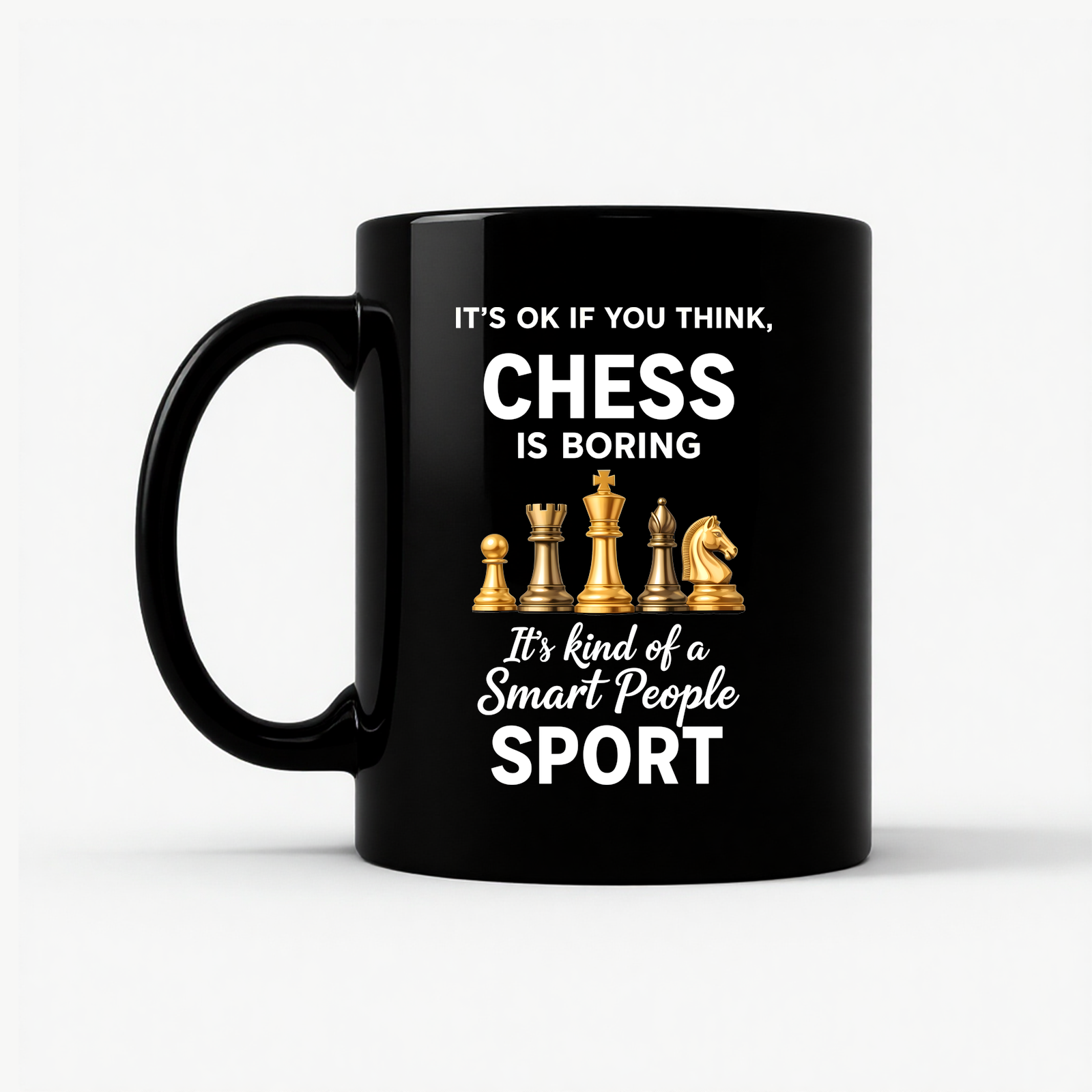 Chess Smart People Sport Mug in Black