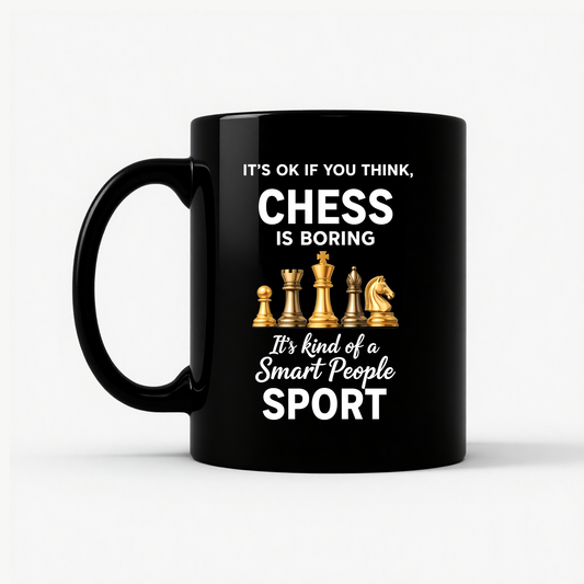 Chess Smart People Sport Mug in Black