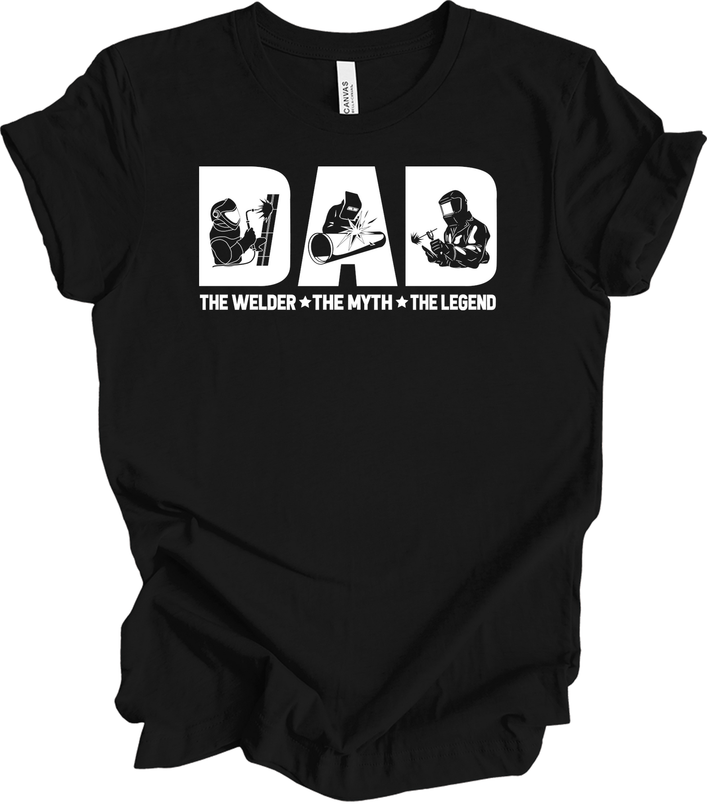Welder Dad: Myth & Legend T-Shirt in Black