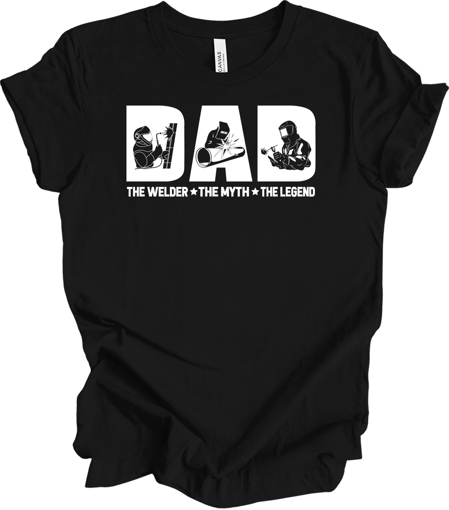 Welder Dad: Myth & Legend T-Shirt in Black