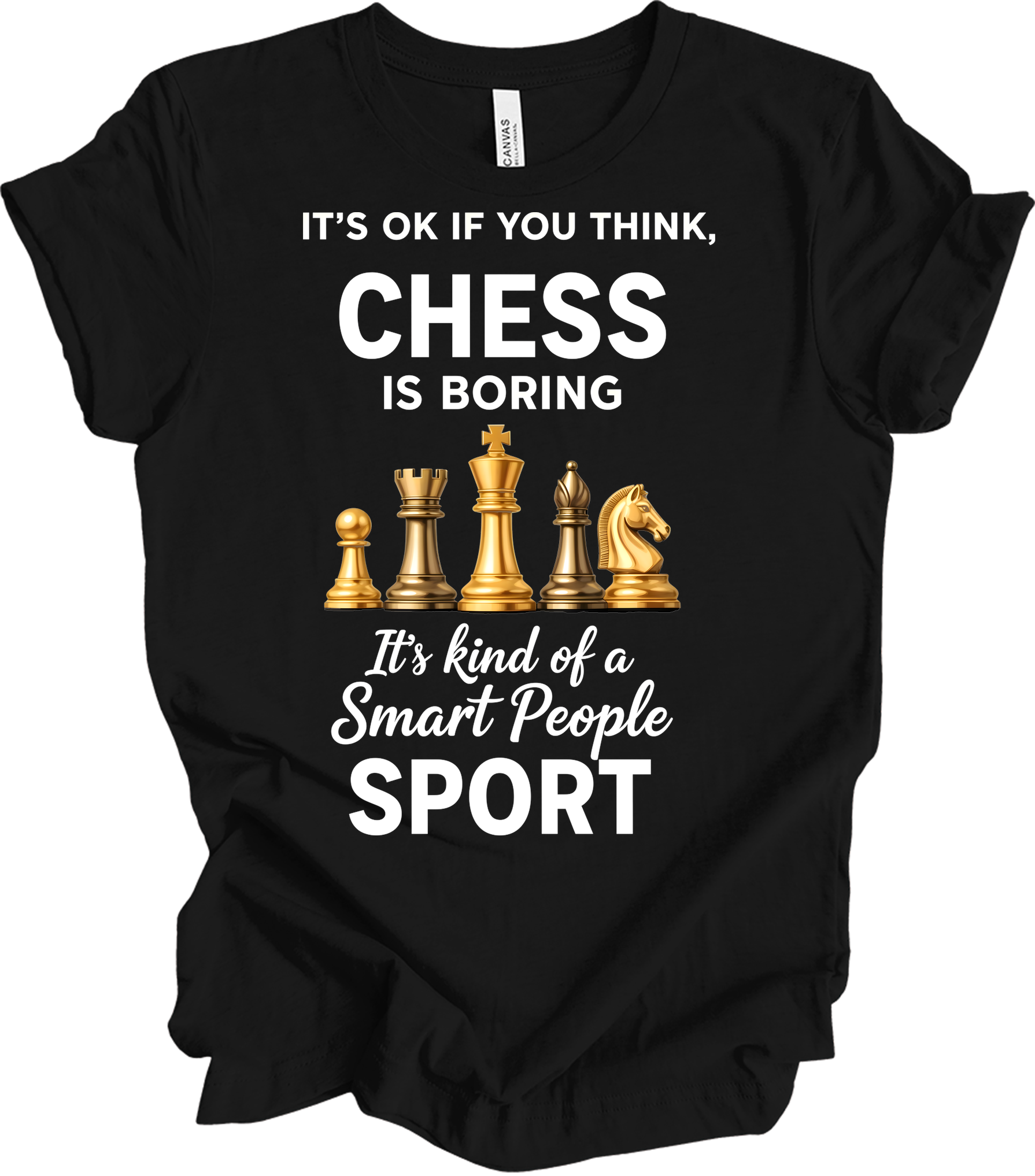 Chess Smart People Sport T-Shirt in Black