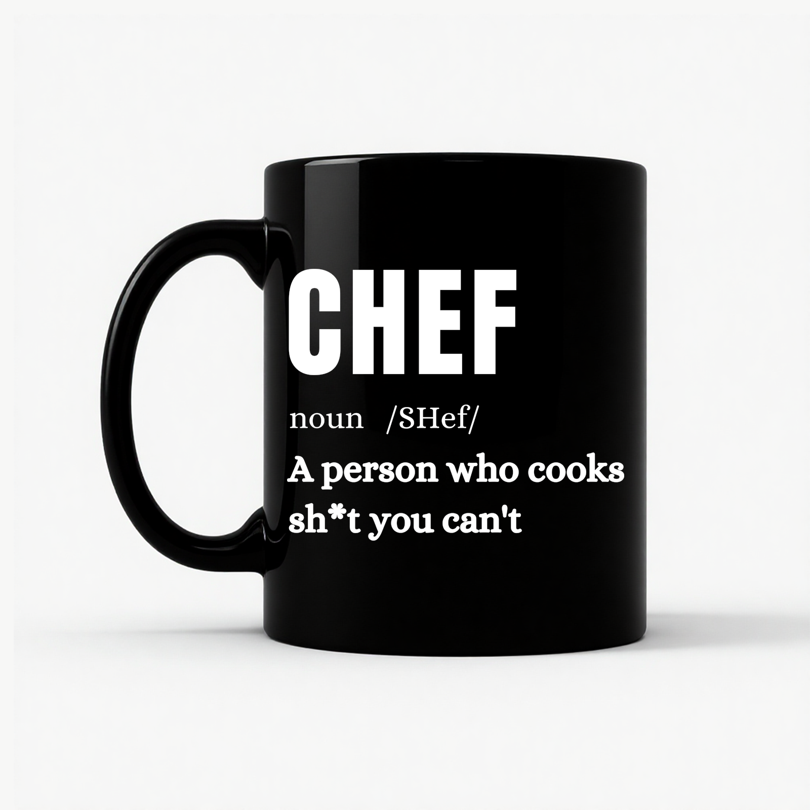 Chef Definition Funny Mug in Black