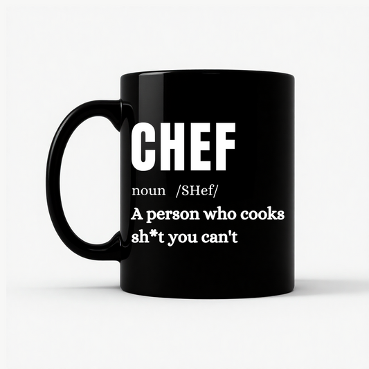 Chef Definition Funny Mug in Black