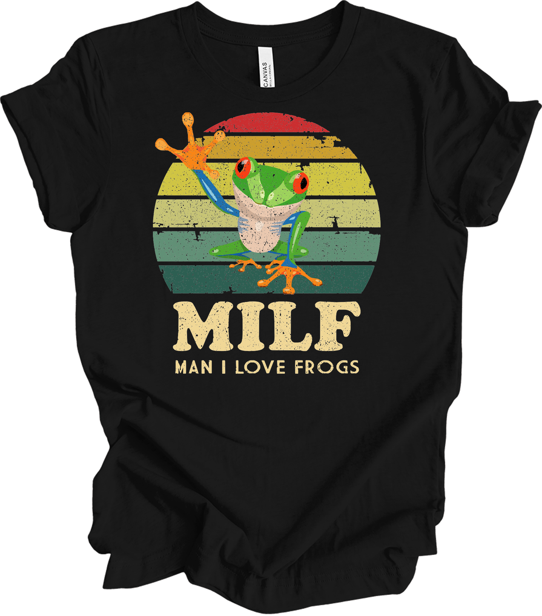 MILF Man I Love Frogs T-Shirt in Black