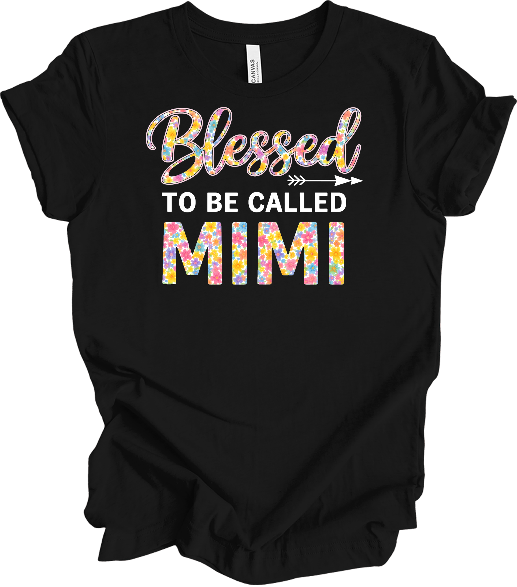 Blessed Mimi Floral T-Shirt in Black