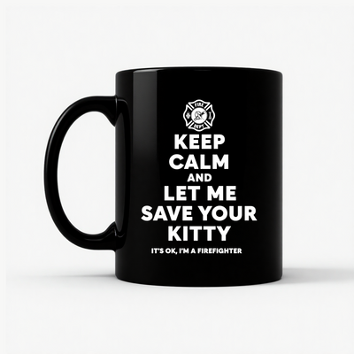 Firefighter Rescue Mug - Save Your Kitty
