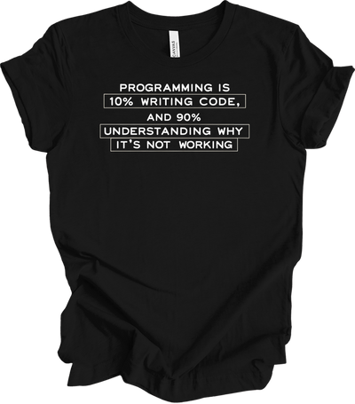 Funny Programmer - Debugging Humor T-Shirt in Black