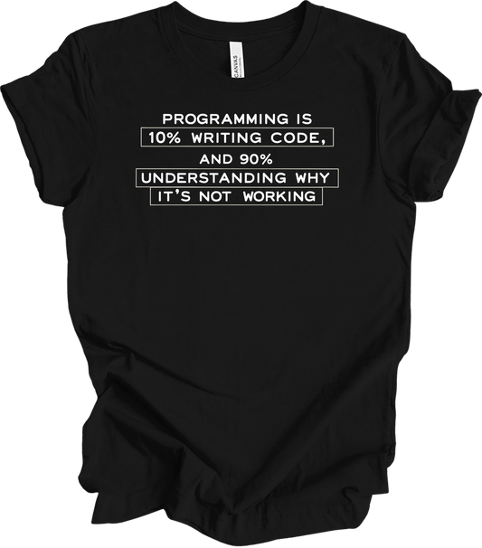 Funny Programmer - Debugging Humor T-Shirt in Black
