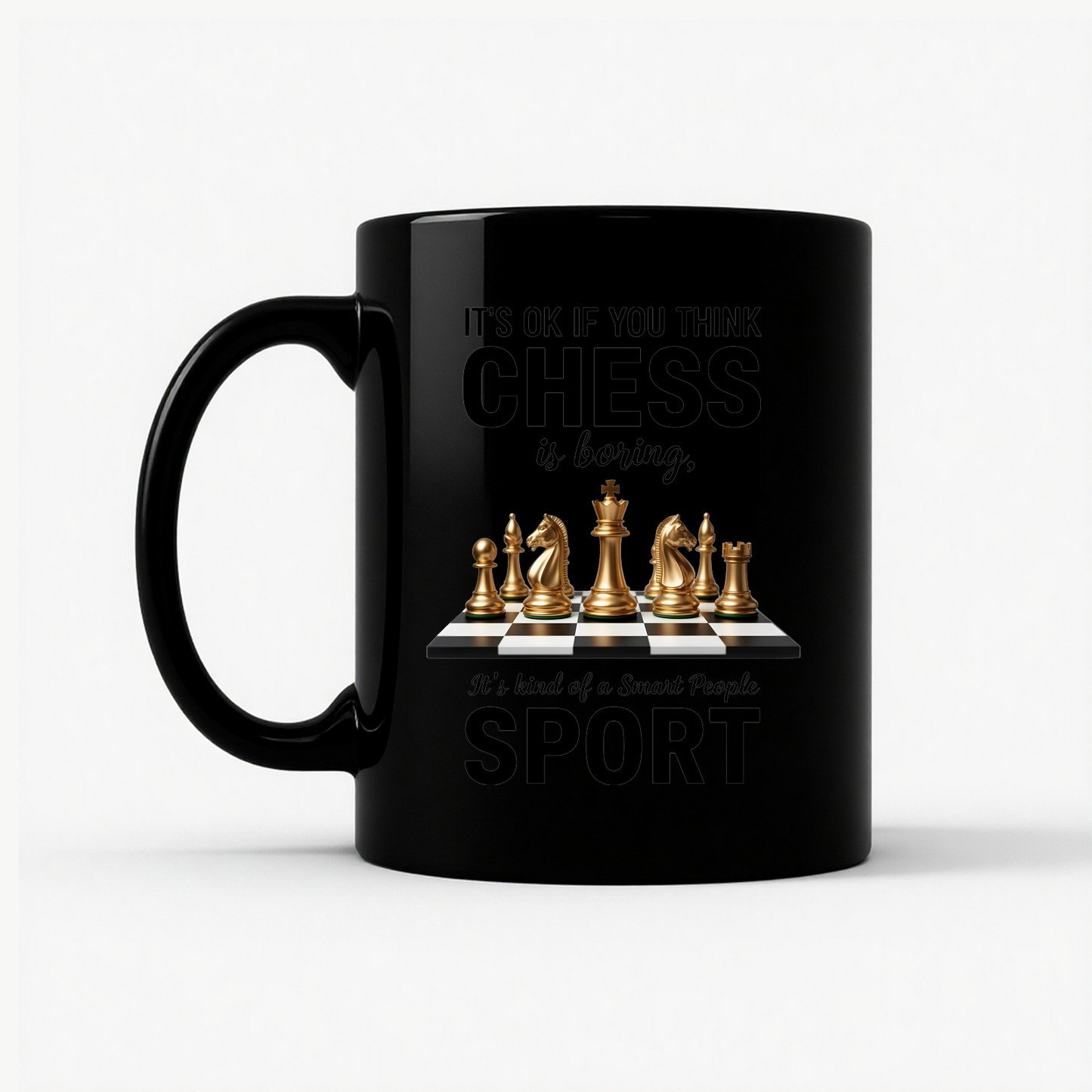 Chess : Checkmate Style Mug in Black