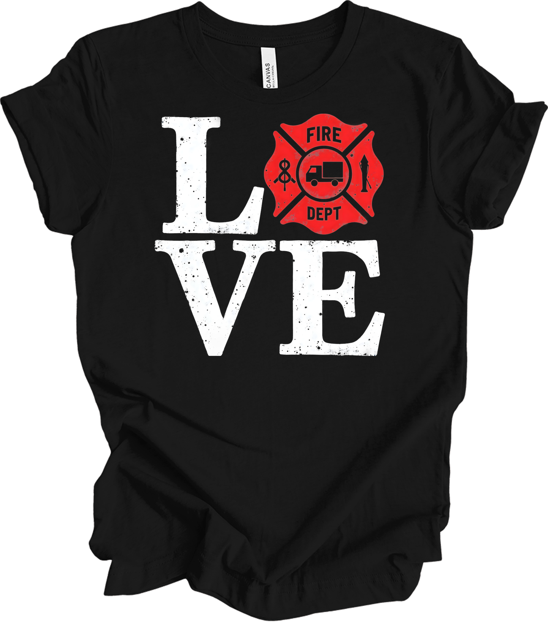 LOVE Fire Dept Las Vegas T-Shirt in Black