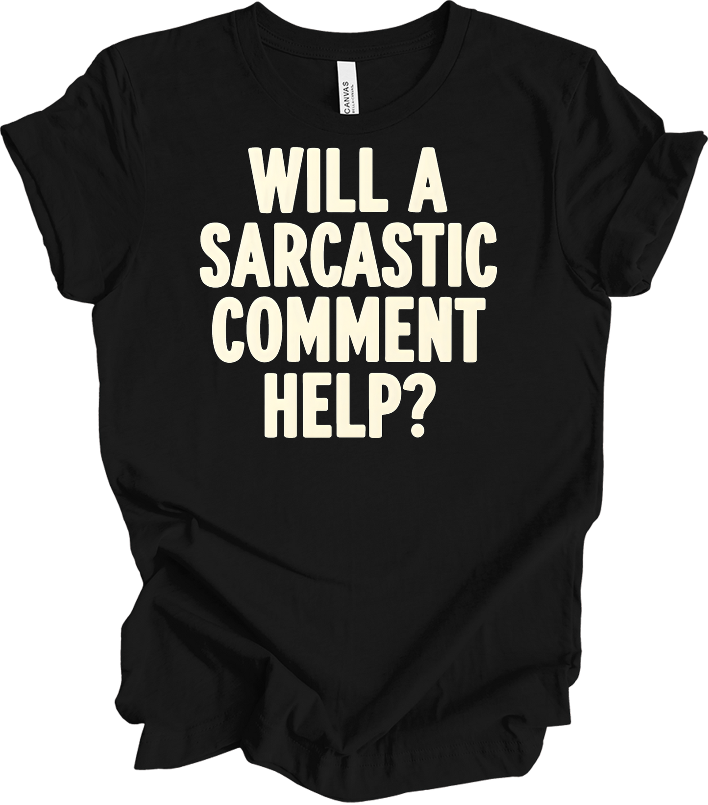 Sarcastic Comment T-Shirt in Black