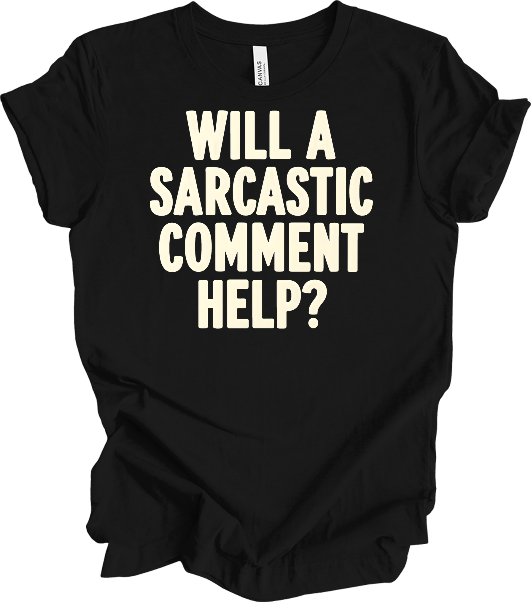 Sarcastic Comment T-Shirt in Black